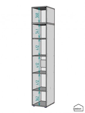 Шкаф с антресолью Linnea MHR-1POA-2 2450х400х510 (Белый-М 11.1.2) в Пуровске - purovsk.mebel24.online | фото 3
