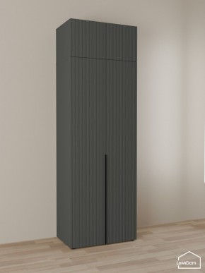 Шкаф с антресолью Linnea MHR-2A-3 2450х800х510 (Графит-М 11.1.25) в Пуровске - purovsk.mebel24.online | фото 1
