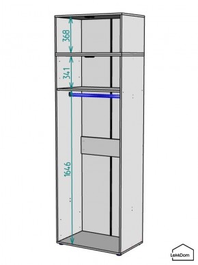 Шкаф с антресолью Linnea MHR-2POA-1 2450х800х510 (Белый-М 11.1.2) в Пуровске - purovsk.mebel24.online | фото 3