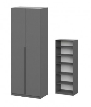 Шкаф ШК-5 + 4 полки (800) Графит в Пуровске - purovsk.mebel24.online | фото 1