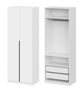 Шкаф ШК-5 + 2 полки + ящики (800) Белый текстурный в Пуровске - purovsk.mebel24.online | фото