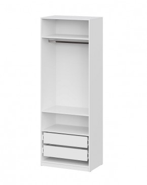Шкаф ШК-5 + 2 полки + ящики (800) Белый текстурный в Пуровске - purovsk.mebel24.online | фото 3