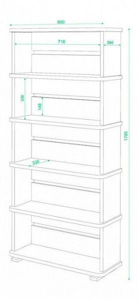 Стеллаж Домино СБ-25/5 в Пуровске - purovsk.mebel24.online | фото 2