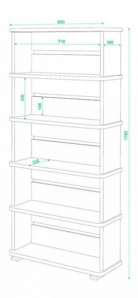 Стеллаж Домино СБ-25/5 в Пуровске - purovsk.mebel24.online | фото 3