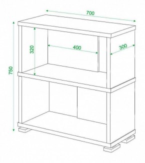 Стеллаж книжный Домино СБ-10_2 в Пуровске - purovsk.mebel24.online | фото 3