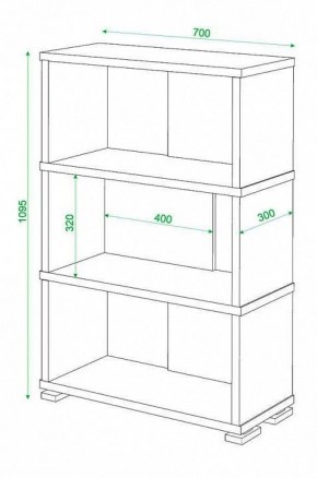 Стеллаж книжный Домино СБ-10_3 в Пуровске - purovsk.mebel24.online | фото 3