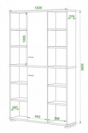 Стеллаж комбинированный Домино ПУ-40-2 в Пуровске - purovsk.mebel24.online | фото 2