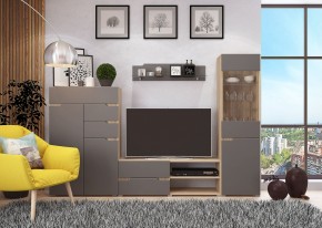 Стенка АНТАЛИЯ 1 (Сонома/Графит софт) в Пуровске - purovsk.mebel24.online | фото 3