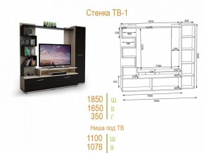 Стенка для гостиной ТВ-1 в Пуровске - purovsk.mebel24.online | фото 2