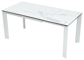 Стол CORNER 120 HIGH GLOSS STATUARIO керамика, стекло/ белый каркас, ®DISAUR в Пуровске - purovsk.mebel24.online | фото 6