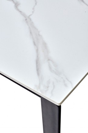Стол CORNER 120 MATT WHITE MARBLE SOLID CERAMIC / BLACK, ®DISAUR в Пуровске - purovsk.mebel24.online | фото 3