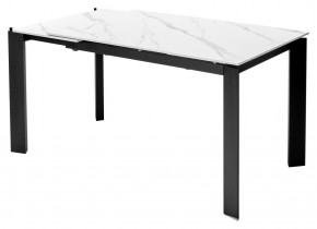 Стол CORNER 120 MATT WHITE MARBLE SOLID CERAMIC / BLACK, ®DISAUR в Пуровске - purovsk.mebel24.online | фото 4