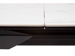 Стол CREMONA 140 HIGH GLOSS STATUARIO Белый мрамор глянцевый, керамика/ черный каркас, ®DISAUR в Пуровске - purovsk.mebel24.online | фото 5