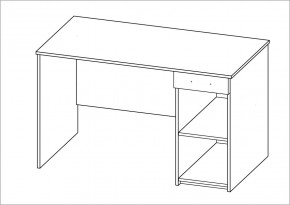 Стол КАСТОР письменный с одной тумбой и одним ящиком, цвет белый в Пуровске - purovsk.mebel24.online | фото 2