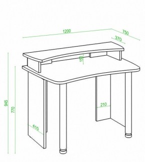 Стол компьютерный Домино Лайт СКЛ-Софт120+НКИЛ120 в Пуровске - purovsk.mebel24.online | фото 2