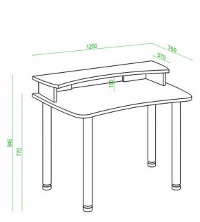 Стол компьютерный Домино Лайт СКЛ-Софт120МО+НКИЛ120 в Пуровске - purovsk.mebel24.online | фото 2