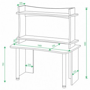 Стол компьютерный Домино Лайт СКЛ-Софт140+НКИЛ140 в Пуровске - purovsk.mebel24.online | фото 2