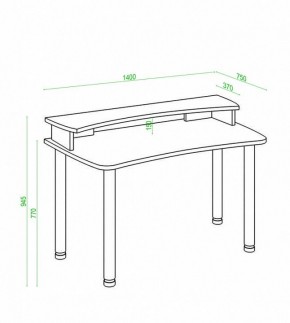 Стол компьютерный Домино Лайт СКЛ-Софт140МО+НКИЛ140 в Пуровске - purovsk.mebel24.online | фото 3