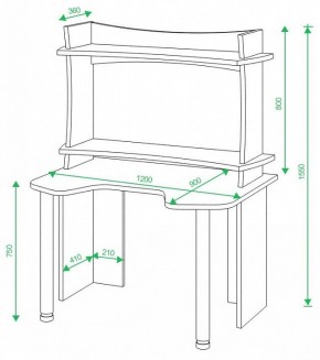 Стол компьютерный Домино lite СКЛ-Игр120 в Пуровске - purovsk.mebel24.online | фото 2