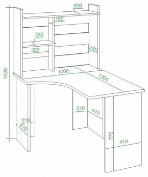 Стол компьютерный Домино Lite СКЛ-Угл120+НКЛ-100 в Пуровске - purovsk.mebel24.online | фото 2