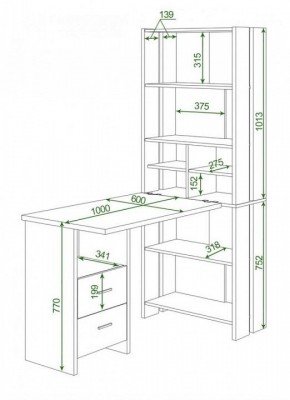 Стол компьютерный Домино Lite СТЛ-ОВ+С100Прям+ТЯЛ в Пуровске - purovsk.mebel24.online | фото 2