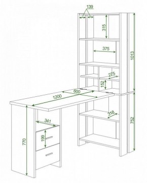 Стол компьютерный Домино Lite СТЛ-ОВ+С120Прям+ТЯЛ в Пуровске - purovsk.mebel24.online | фото 2