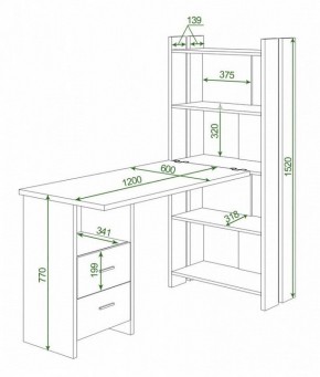 Стол компьютерный Домино Lite СТЛ-ОВ+С120Прям+ТЯЛ в Пуровске - purovsk.mebel24.online | фото 2