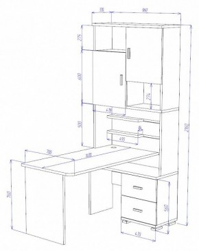 Стол компьютерный Домино СР-720/140 в Пуровске - purovsk.mebel24.online | фото 2