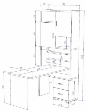 Стол компьютерный Домино СР-720/160 в Пуровске - purovsk.mebel24.online | фото 2