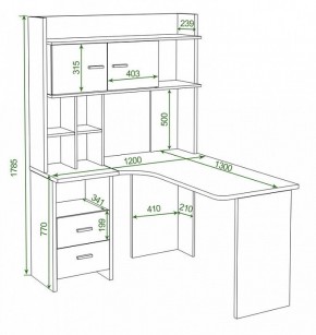 Стол компьютерный Нельсон Lite СКЛ-Угл130+НКЛХ-120 в Пуровске - purovsk.mebel24.online | фото 2