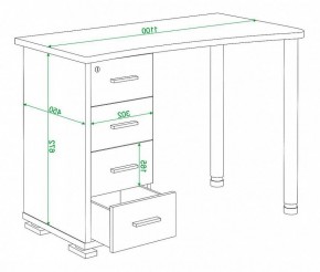 Стол письменный Домино СКМ-50 в Пуровске - purovsk.mebel24.online | фото 6