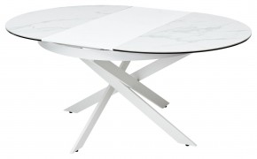 Стол TRENTO 120 HIGH GLOSS STATUARIO Белый мрамор глянцевый, керамика/ белый каркас, ®DISAUR в Пуровске - purovsk.mebel24.online | фото 7