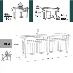 Столик для барбекю 415 Л (Unity Chef 415 L) графит в Пуровске - purovsk.mebel24.online | фото 2