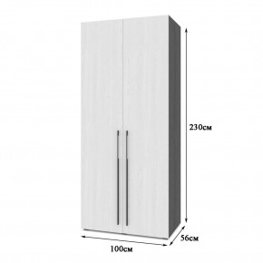 СТОУН С21 Шкаф 2-х створчатый (анкор темный/анкор светлый) в Пуровске - purovsk.mebel24.online | фото 2