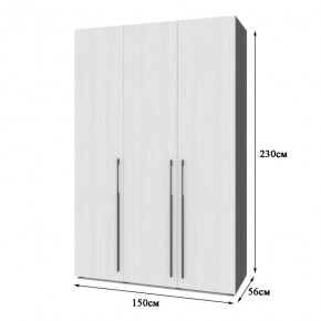 СТОУН С32 Шкаф 3-х створчатый с ящиками (камень темный/ирландский дуб) в Пуровске - purovsk.mebel24.online | фото 2