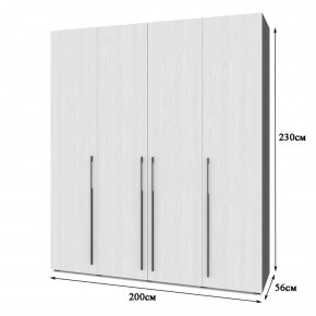 СТОУН С41 Шкаф 4-х створчатый с ящиками (камень темный/дуб ирландский) в Пуровске - purovsk.mebel24.online | фото 2