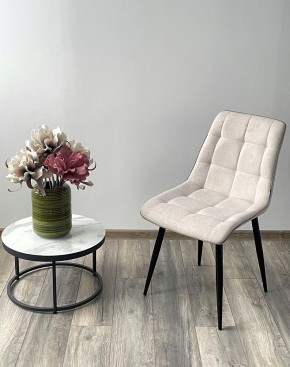 Стул CHIC HE622-01/ HE622-05 топленое молоко, ткань/ черный каркас М-City в Пуровске - purovsk.mebel24.online | фото 3