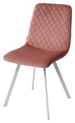 Стул DAIQUIRI BLUVEL-52 PINK / белый каркас, велюр М-City в Пуровске - purovsk.mebel24.online | фото 1
