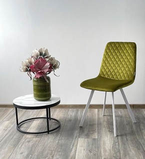 Стул DAIQUIRI BLUVEL-75 OLIVA / белый каркас, велюр М-City в Пуровске - purovsk.mebel24.online | фото 3