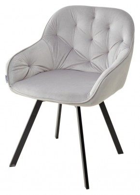 Стул GALE 360 град. поворот. BLUVEL-03 LIGHT GREY, велюр/ черный каркас, М-City в Пуровске - purovsk.mebel24.online | фото 1