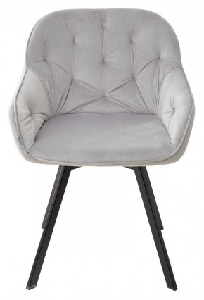 Стул GALE 360 град. поворот. BLUVEL-03 LIGHT GREY, велюр/ черный каркас, М-City в Пуровске - purovsk.mebel24.online | фото 3