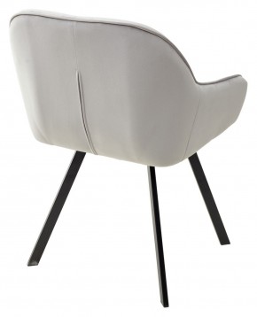 Стул GALE 360 град. поворот. BLUVEL-03 LIGHT GREY, велюр/ черный каркас, М-City в Пуровске - purovsk.mebel24.online | фото 4