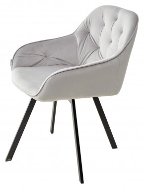 Стул GALE 360 град. поворот. BLUVEL-03 LIGHT GREY, велюр/ черный каркас, М-City в Пуровске - purovsk.mebel24.online | фото 5