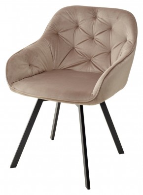 Стул GALE 360 град. поворот. BLUVEL-40 BEIGE, велюр/ черный каркас, М-City в Пуровске - purovsk.mebel24.online | фото 1
