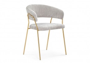 Стул на металлокаркасе Kamelia 1 light gray fabric / gold в Пуровске - purovsk.mebel24.online | фото