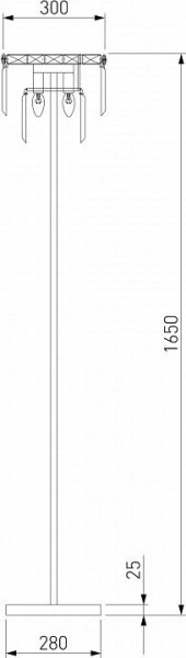 Торшер Eurosvet Elegante 01137/3 хром/прозрачный хрусталь Strotskis в Пуровске - purovsk.mebel24.online | фото 2