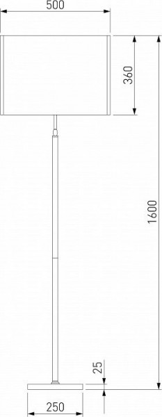 Торшер Eurosvet Notturno 01163/1 латунь в Пуровске - purovsk.mebel24.online | фото 2