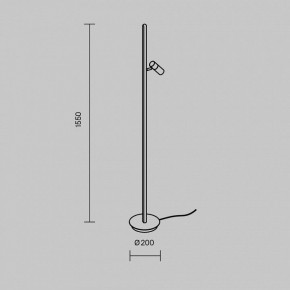Торшер Maytoni Thin MOD395FL-L28BS3K в Пуровске - purovsk.mebel24.online | фото 4