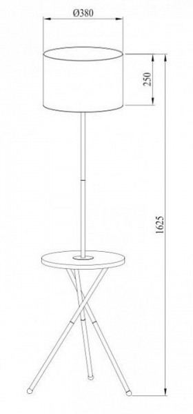 Торшер с полкой Arte Lamp Combo A2070PN-1BK в Пуровске - purovsk.mebel24.online | фото 2