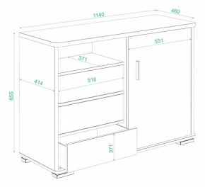 Тумба комбинированная Домино нельсон ТБ-45 НБЕ в Пуровске - purovsk.mebel24.online | фото 3